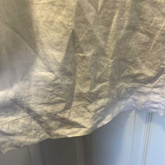 Agnona 100% white linen wide leg pants - Picture 4 of 5